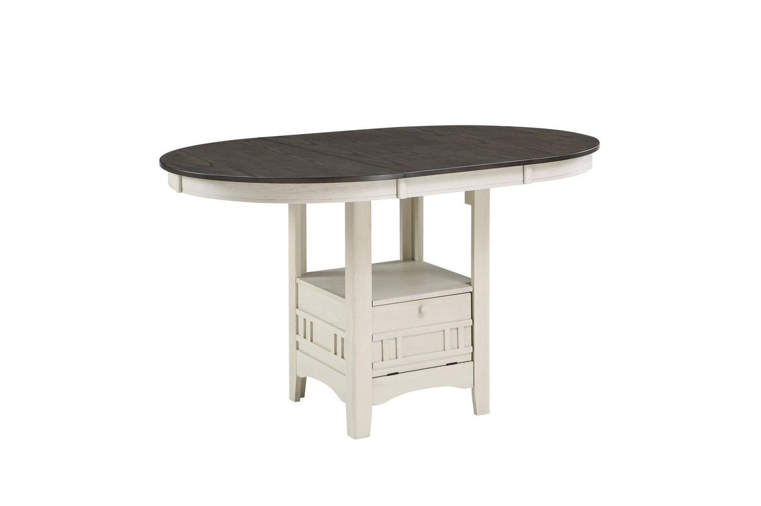 Junipero White Modern Traditional Solid Wood Fabric Upholstered Seat Oval Dining Room Set - Ella Furniture
