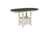 Junipero White Modern Traditional Solid Wood Fabric Upholstered Seat Oval Dining Room Set - Ella Furniture