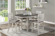 Junipero White Modern Traditional Solid Wood Fabric Upholstered Seat Oval Dining Room Set - Ella Furniture