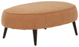 Hollyann Rust Chenille Oversized Accent Ottoman - Ella Furniture