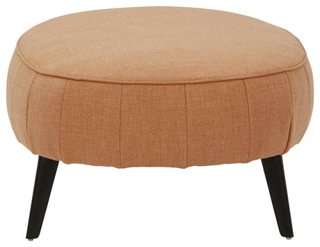 Hollyann Gray Chenille Oversized Accent Ottoman - Ella Furniture