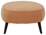 Hollyann Rust Chenille Oversized Accent Ottoman - Ella Furniture