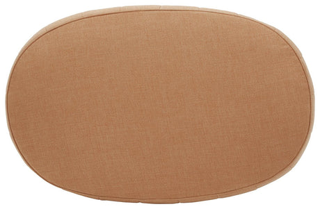 Hollyann Gray Chenille Oversized Accent Ottoman - Ella Furniture