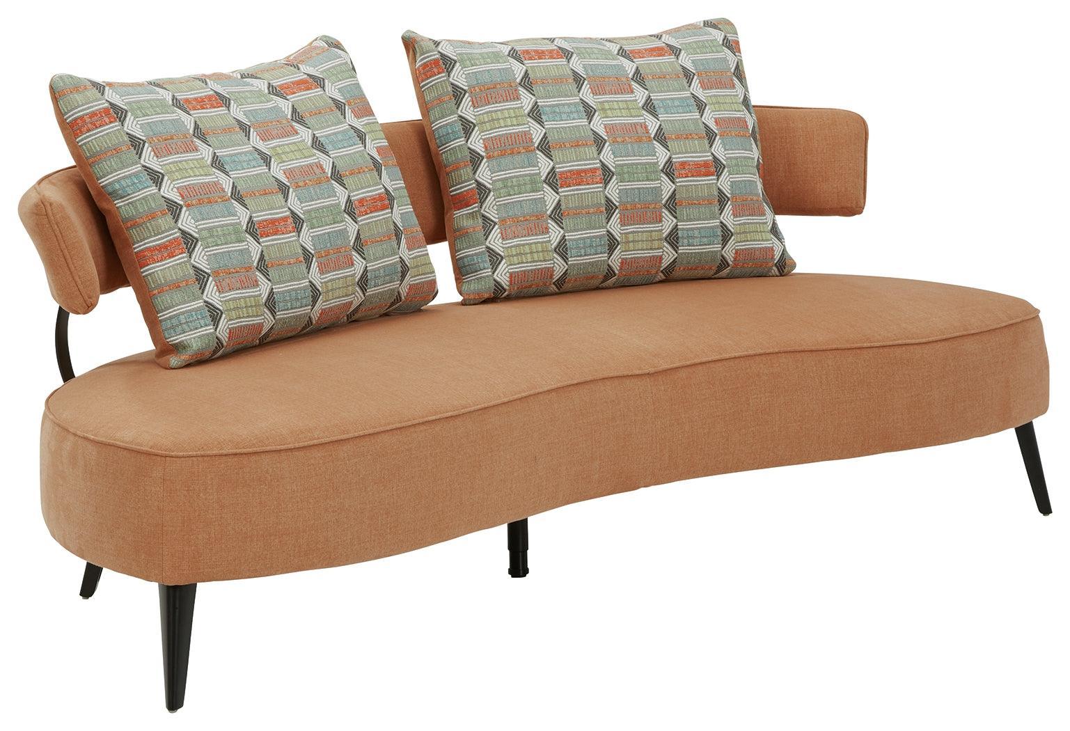 Hollyann Rust Chenille Rta Sofa - Ella Furniture