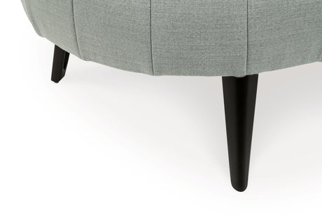 Hollyann Gray Chenille Oversized Accent Ottoman - Ella Furniture
