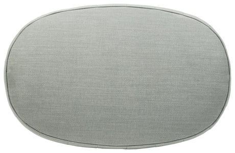 Hollyann Gray Chenille Oversized Accent Ottoman - Ella Furniture