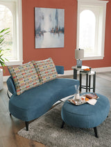 Hollyann Blue Chenille Rta Sofa - Ella Furniture