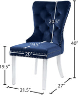 Miley Blue Velvet Dining Chair With Acrylic Legs - Ella Furniture