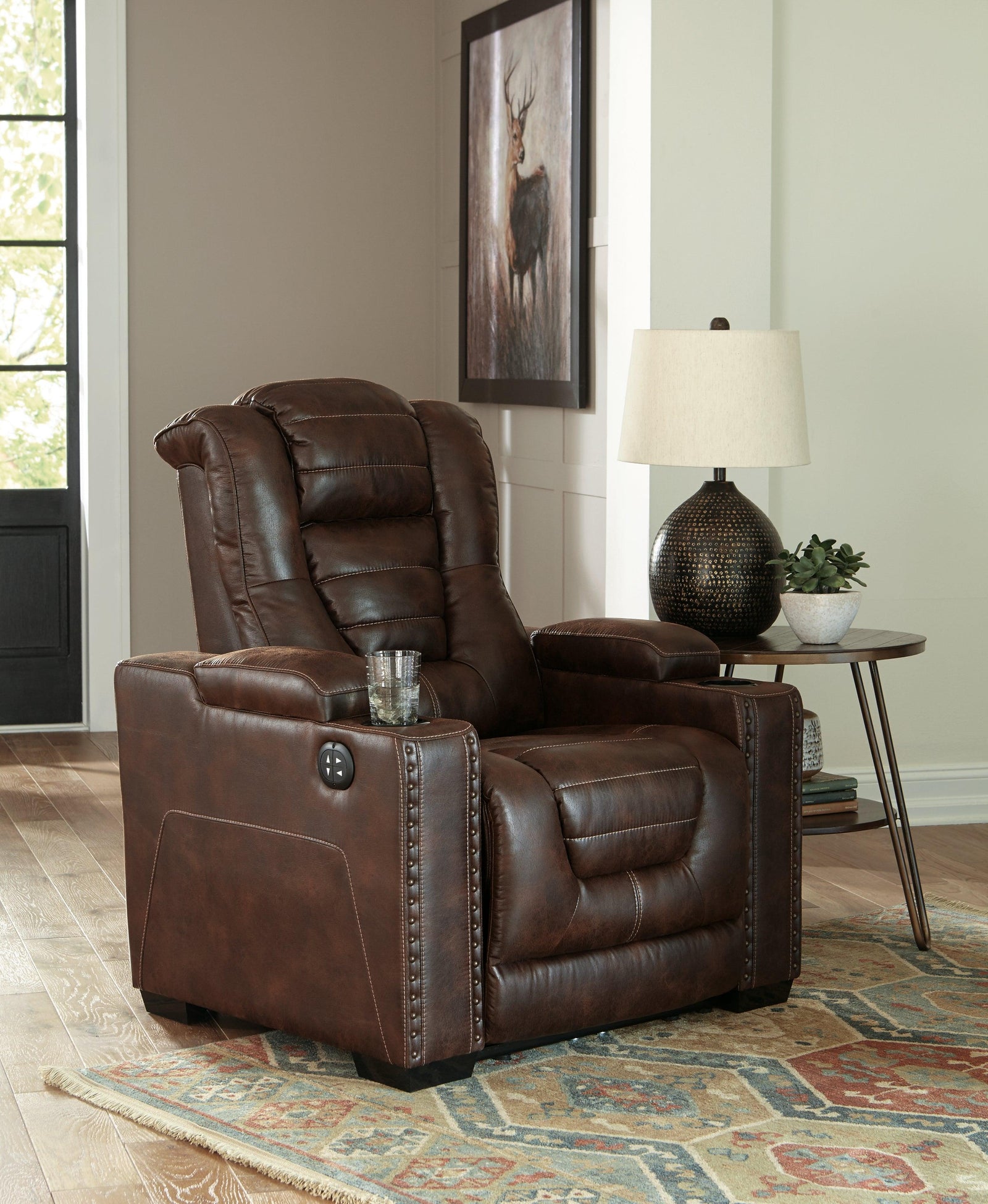 Owner's Box Thyme Faux Leather Power Recliner