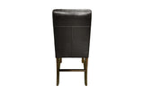 Decatur Dark Brown Wood Faux Leather Upholstered Tufted Faux Marble Rectangular Dining Room Set - Ella Furniture