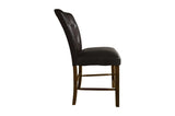 Decatur Dark Brown Wood Faux Leather Upholstered Tufted Faux Marble Rectangular Dining Room Set - Ella Furniture