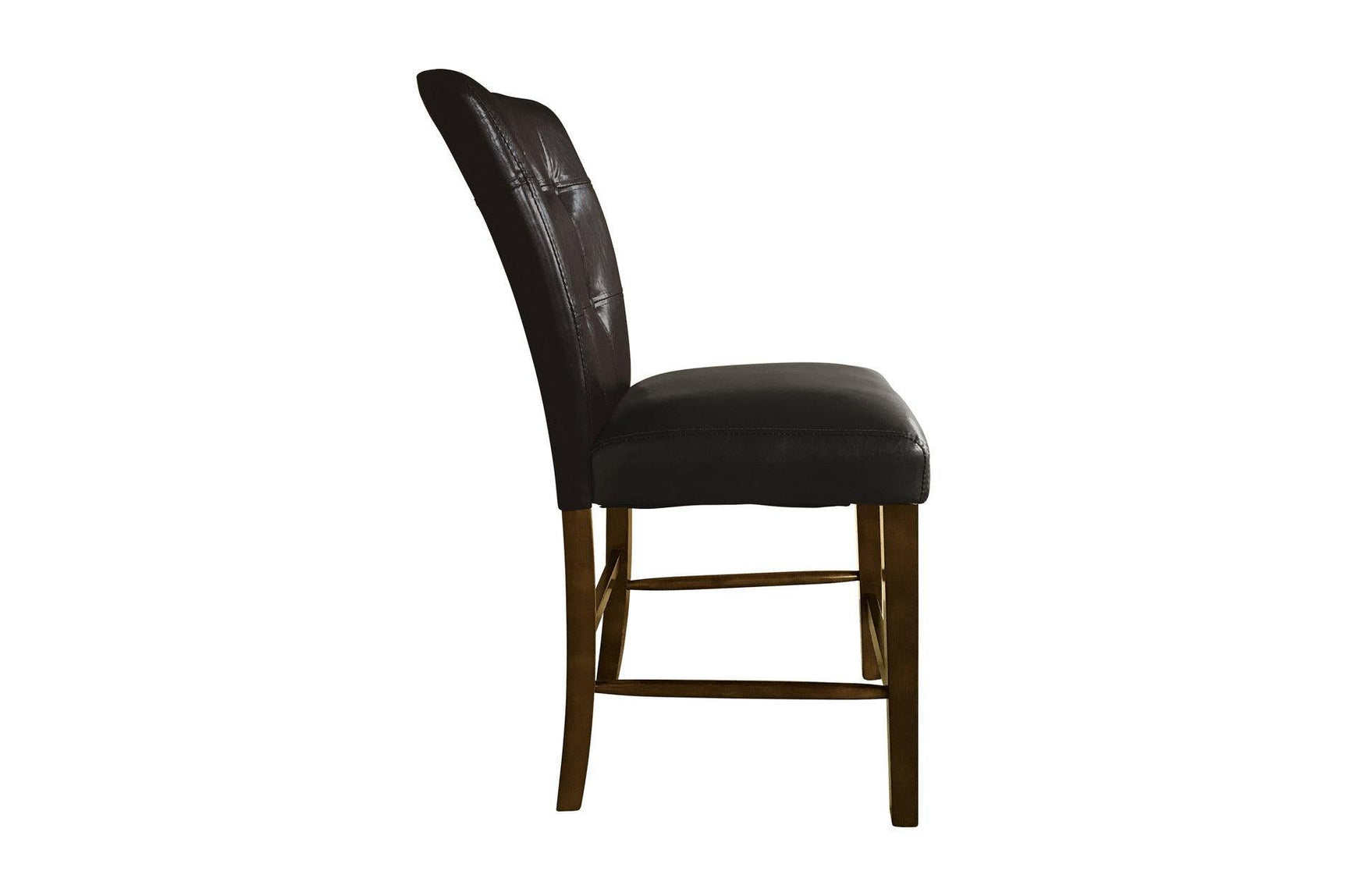 Decatur Dark Brown Wood Faux Leather Upholstered Tufted Faux Marble Rectangular Dining Room Set - Ella Furniture
