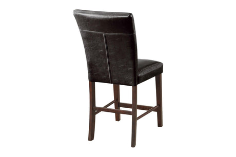 Decatur Dark Brown Wood Faux Leather Upholstered Tufted Faux Marble Rectangular Dining Room Set - Ella Furniture