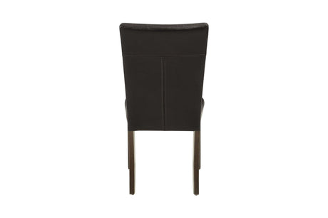 Decatur Dark Cherry, Dark Brown Solid Wood Tufted Seat Faux Marble TopRectangular Dining Room Set - Ella Furniture
