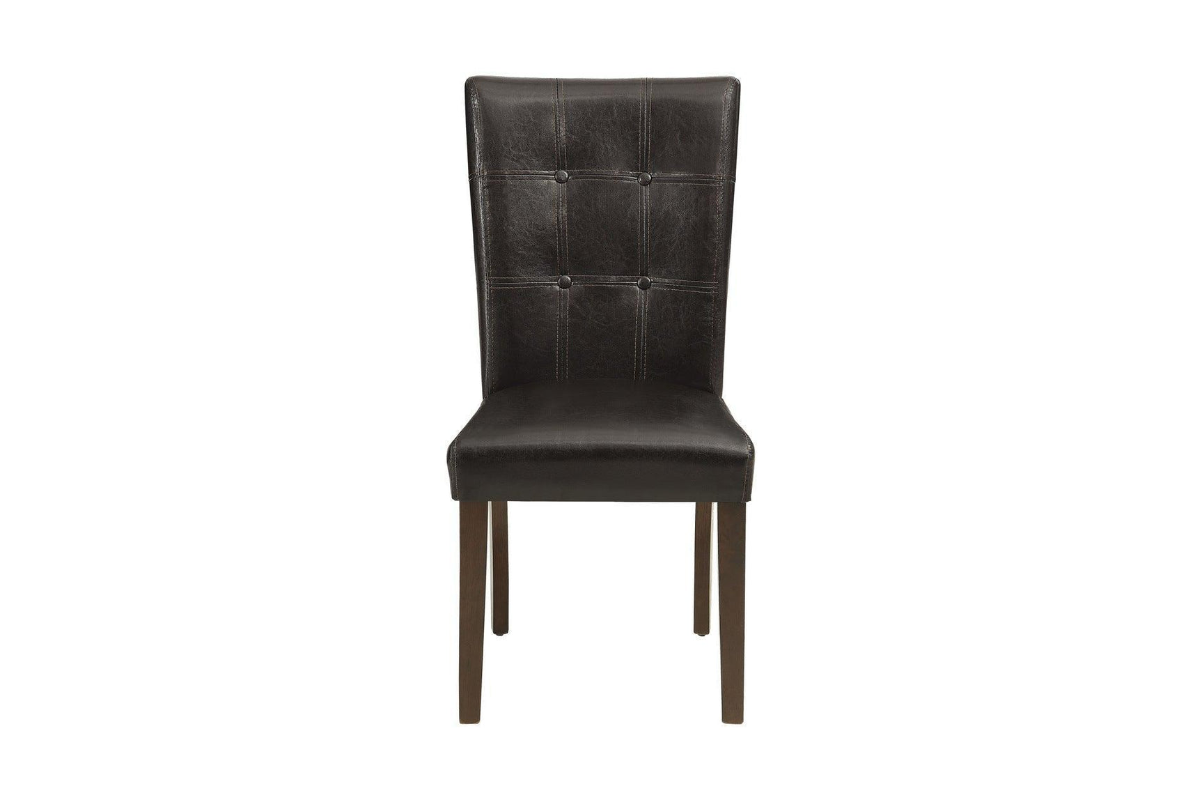 Decatur Dark Cherry, Dark Brown Solid Wood Tufted Seat Faux Marble TopRectangular Dining Room Set - Ella Furniture