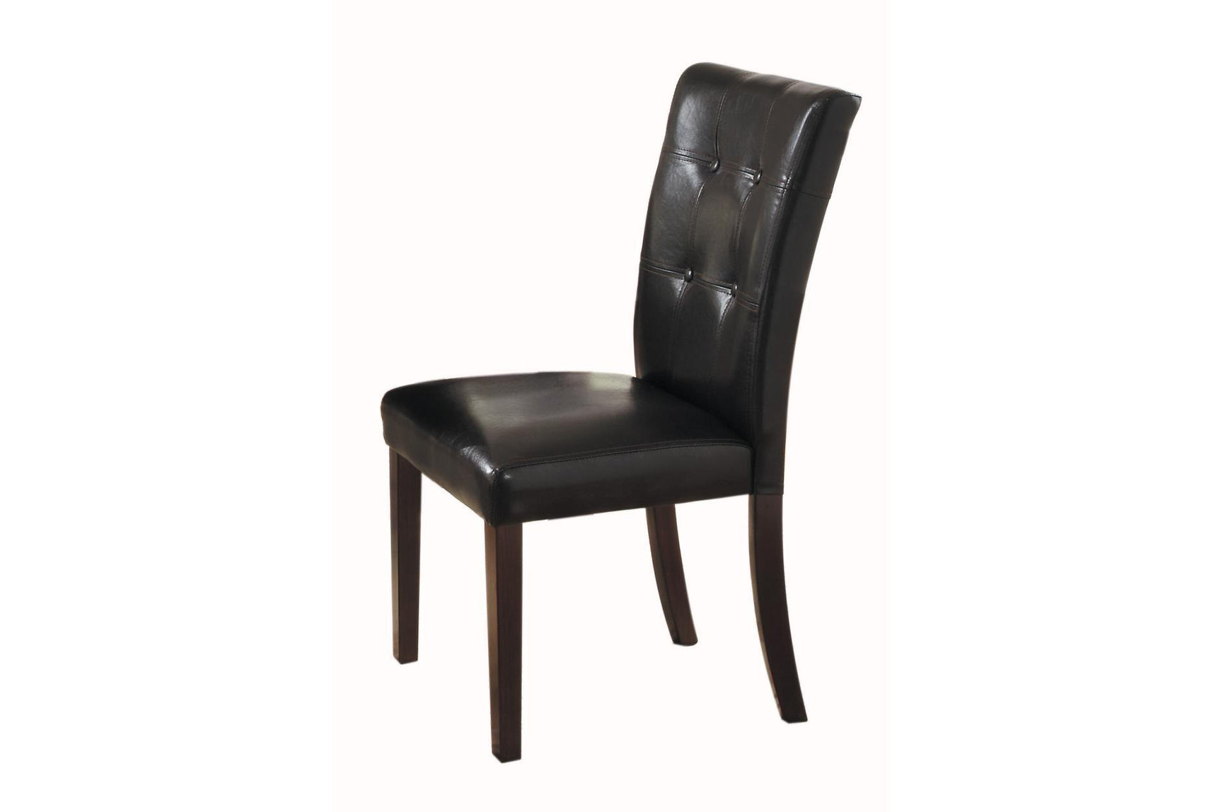 Teague Espresso Faux Leather Upholstered Tufted Seat Faux Marble Top Rectangular Dining Room Set - Ella Furniture