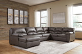 Aberton Gray 3-Piece Sectional With Chaise - Ella Furniture