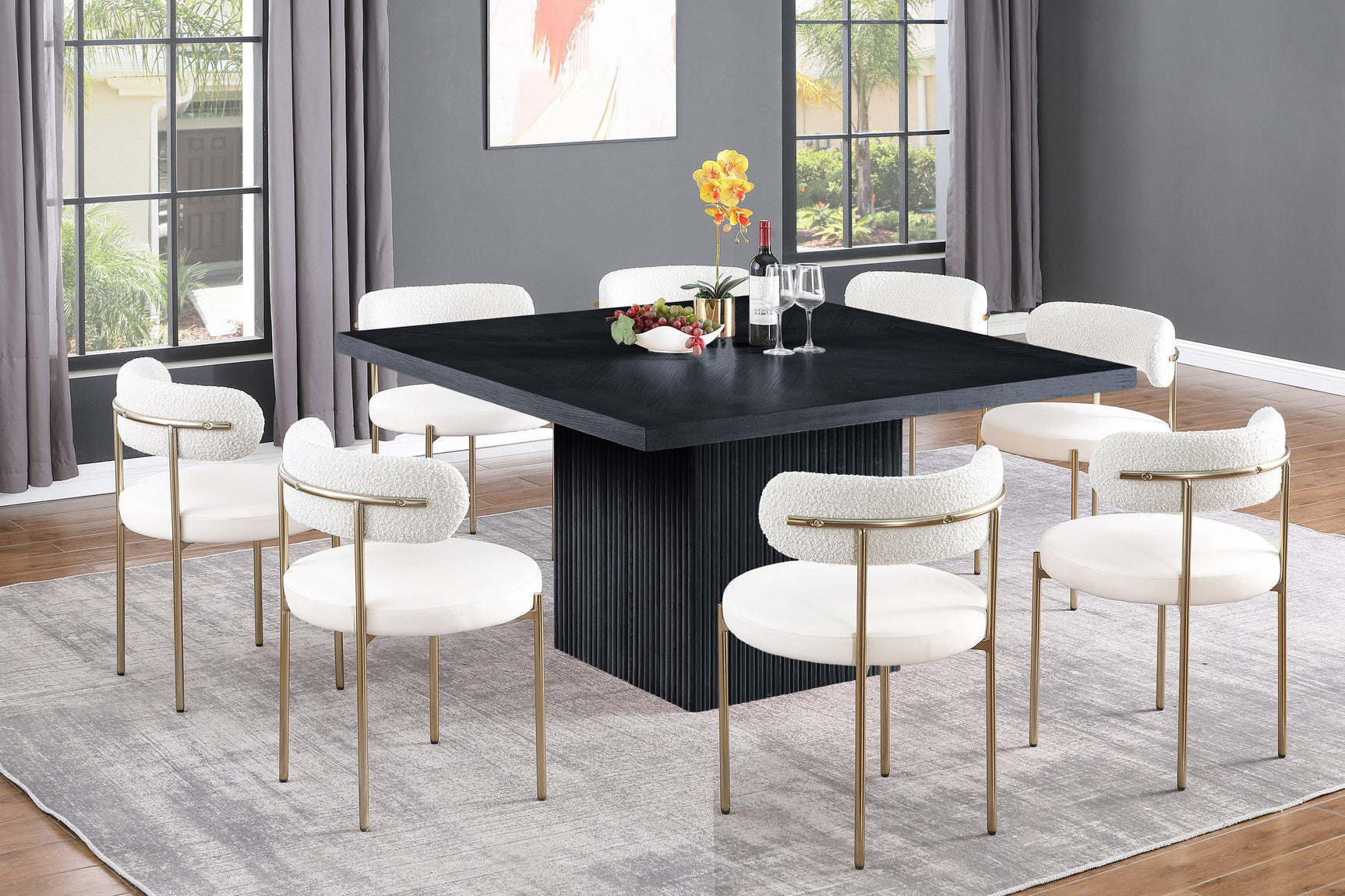 Belinda Black Dining Table 729Black-t - Ella Furniture