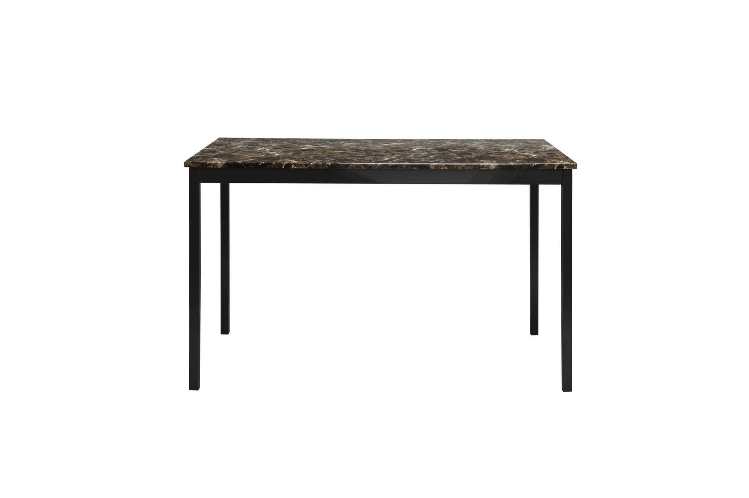 Tempe Dark Brown Modern Contemporary Transitional Faux Marble, Faux Leather Writing Desk And Chair - Ella Furniture