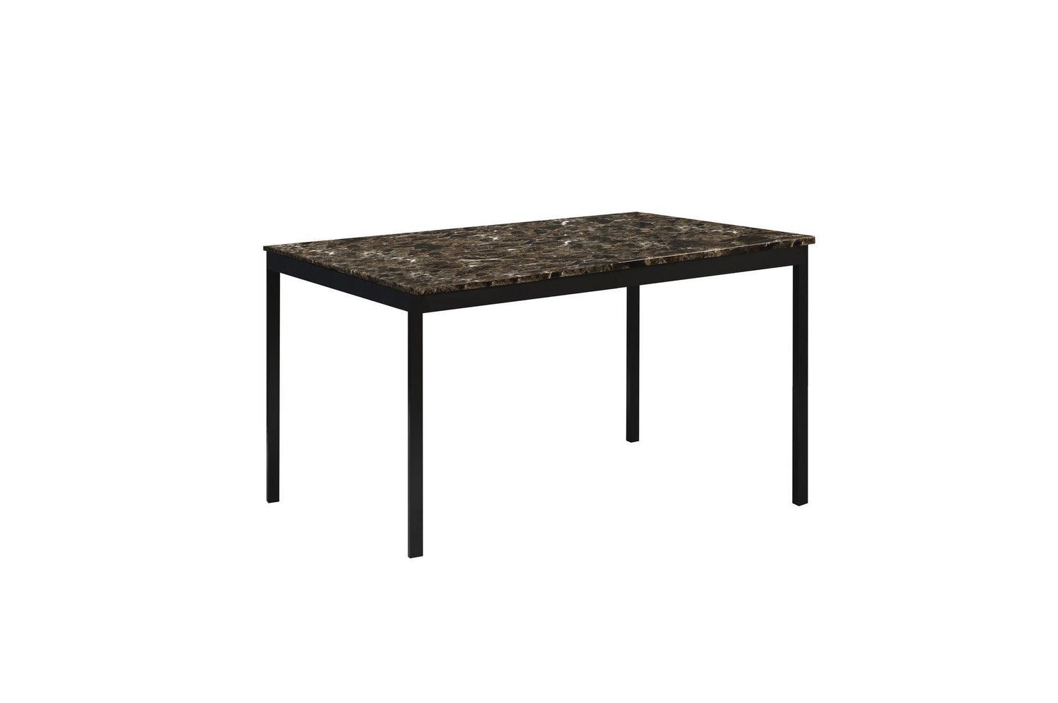 Tempe Dark Brown Modern Contemporary Transitional Faux Marble, Faux Leather Writing Desk And Chair - Ella Furniture