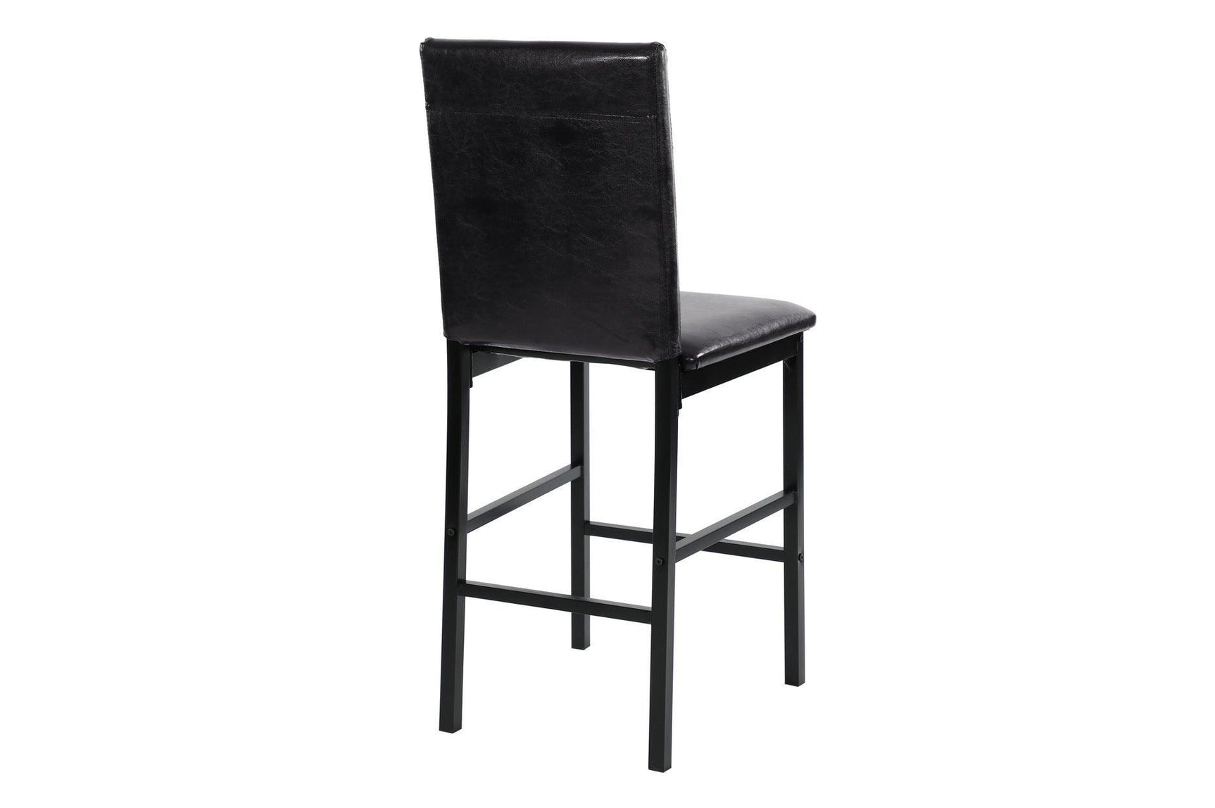 Tempe Brown Solid Wood Leather Seat Faux Marble Top Counter Height Rectangular Dining Room Set - Ella Furniture