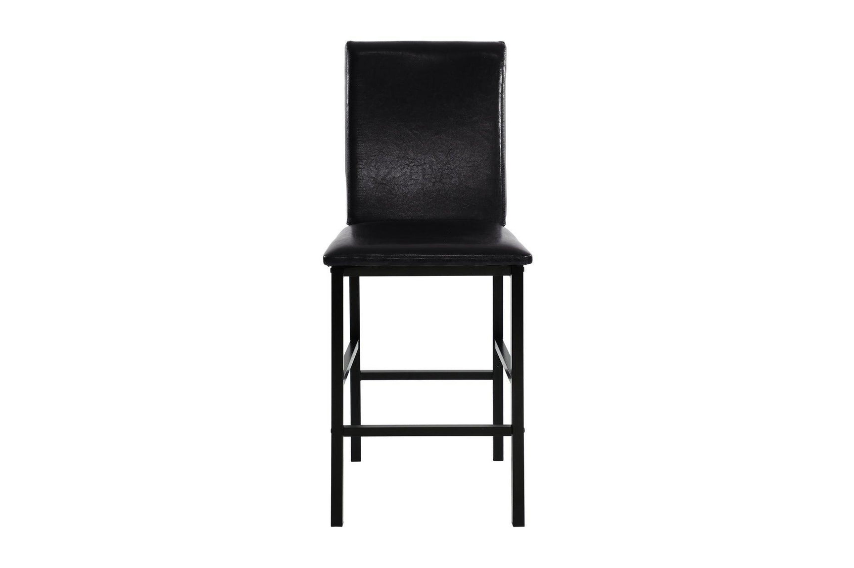 Tempe Brown Solid Wood Leather Seat Faux Marble Top Counter Height Rectangular Dining Room Set - Ella Furniture