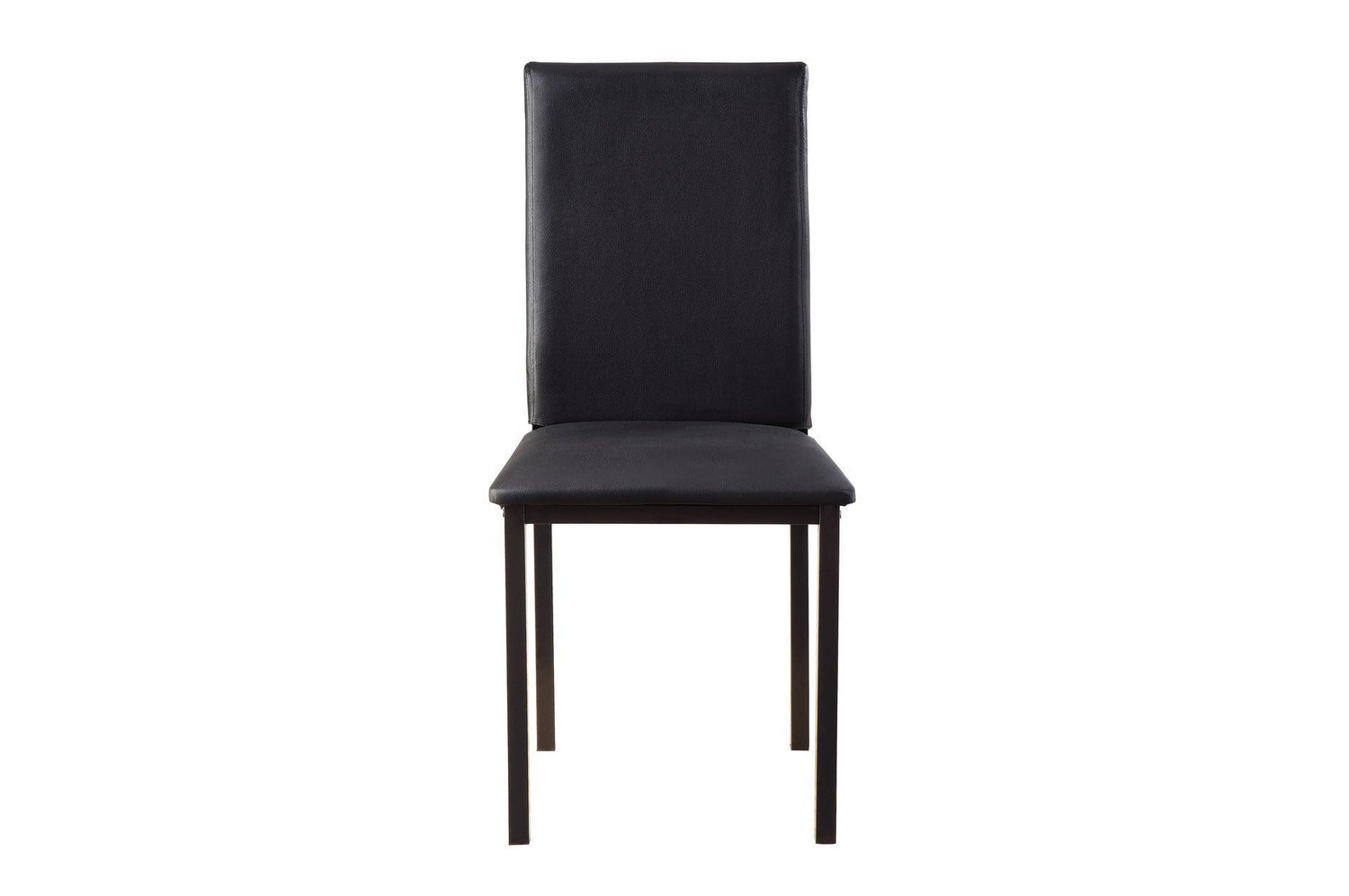Tempe Black Solid Wood Faux Leather Upholstered Seat Faux Marble Top Rectangular Dining Room Set - Ella Furniture