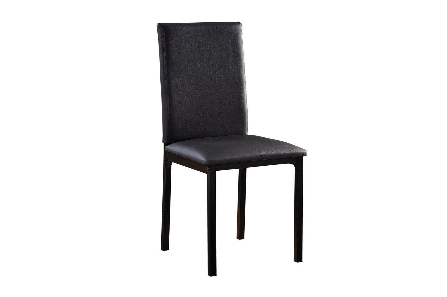 Tempe Black Solid Wood Faux Leather Upholstered Seat Faux Marble Top Rectangular Dining Room Set - Ella Furniture