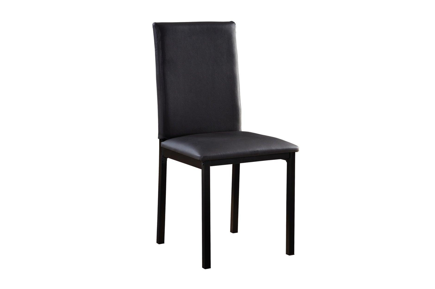 Tempe Black Solid Wood Faux Leather Upholstered Seat Faux Marble Top Rectangular Dining Room Set - Ella Furniture