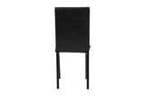 Tempe Brown Solid Wood Faux Leather Upholstered Seat Faux Marble Top Rectangular Dining Room Set - Ella Furniture