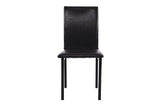 Tempe Brown Solid Wood Faux Leather Upholstered Seat Faux Marble Top Rectangular Dining Room Set - Ella Furniture