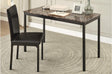 Tempe Dark Brown Modern Contemporary Transitional Faux Marble, Faux Leather Writing Desk And Chair - Ella Furniture