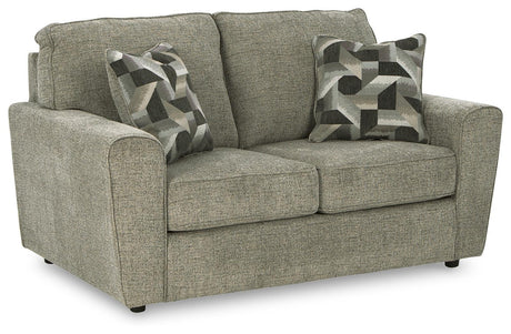 Cascilla Pewter Chenille Loveseat - Ella Furniture
