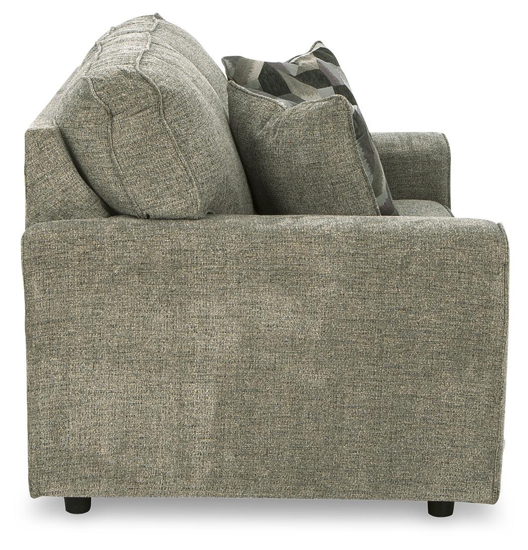 Cascilla Pewter Chenille Loveseat - Ella Furniture