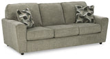 Cascilla Pewter Chenille Sofa - Ella Furniture