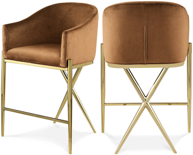 Xavier Saddle Counter Stool - Ella Furniture