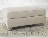 Traemore Linen Chenille Ottoman - Ella Furniture