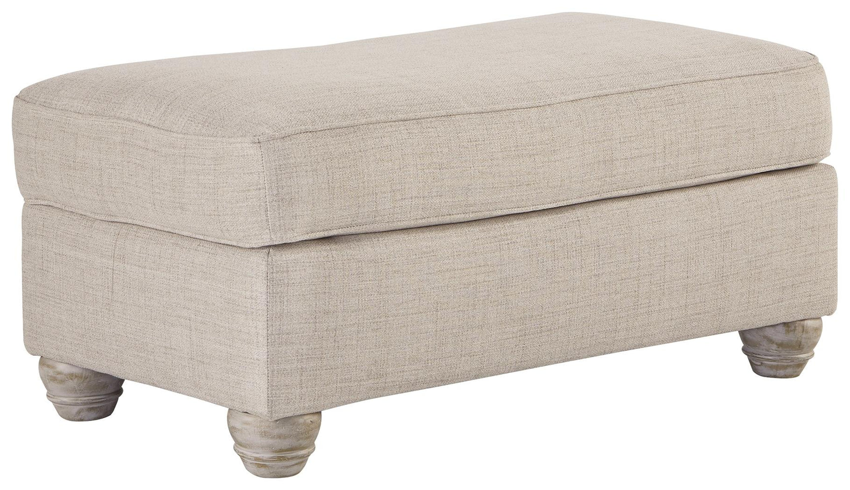 Traemore Linen Chenille Ottoman - Ella Furniture