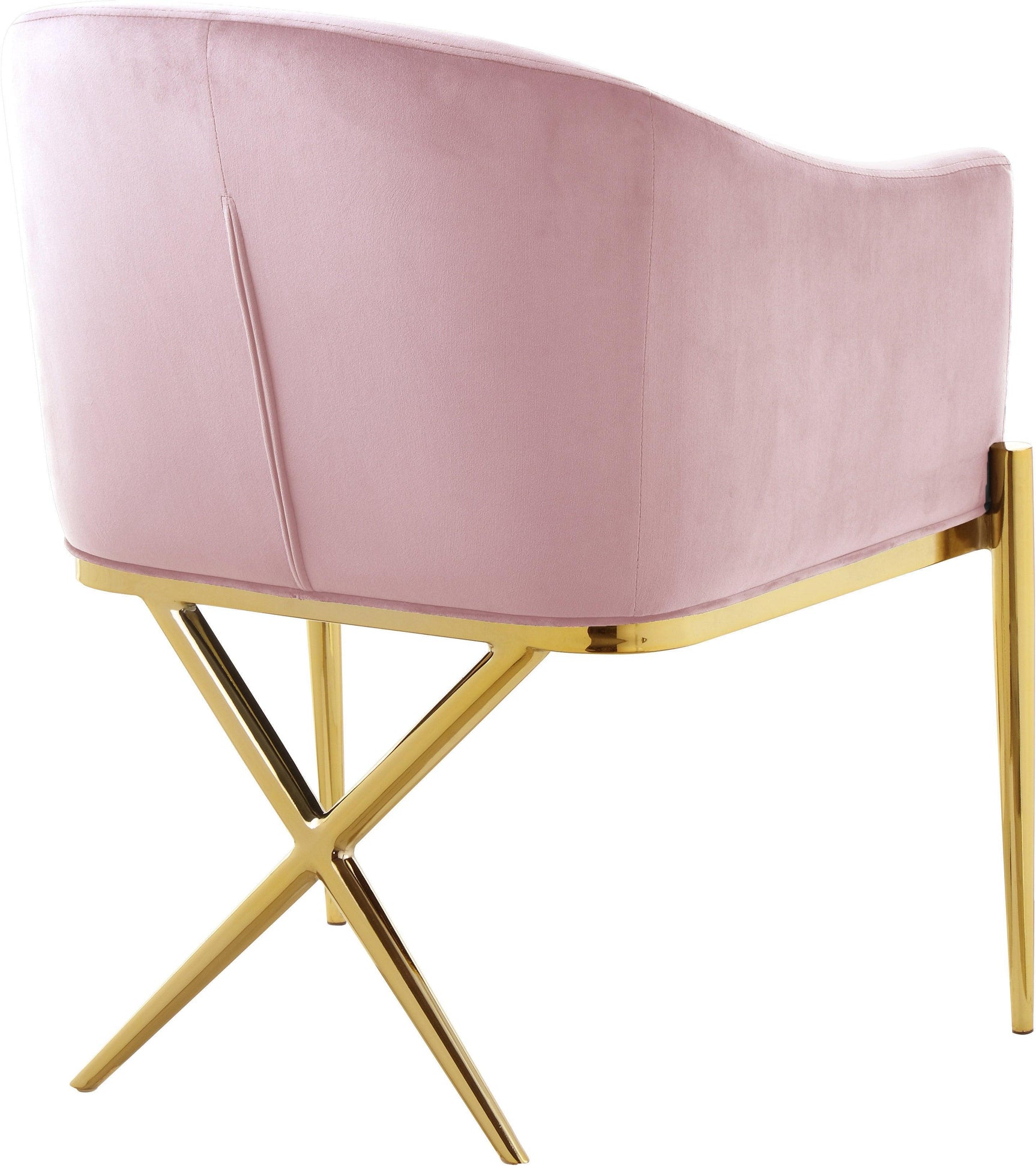 Xavier Pink Velvet Dining Chair - Ella Furniture