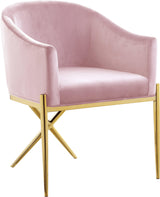 Xavier Pink Velvet Dining Chair - Ella Furniture