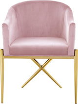 Xavier Pink Velvet Dining Chair - Ella Furniture