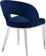 Roberto Blue Velvet Dining Chair - Ella Furniture