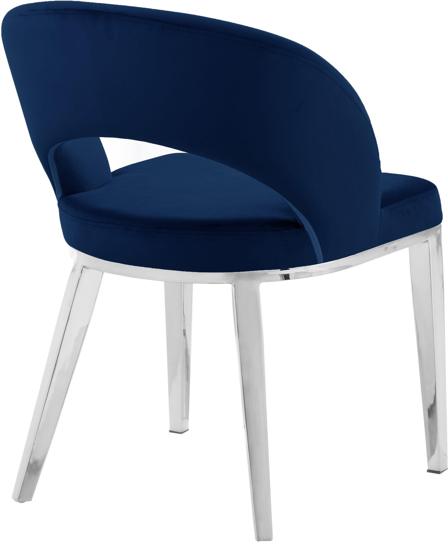 Roberto Blue Velvet Dining Chair - Ella Furniture