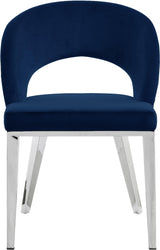 Roberto Blue Velvet Dining Chair - Ella Furniture