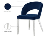 Roberto Blue Velvet Dining Chair - Ella Furniture