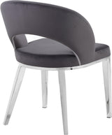 Roberto Grey Velvet Dining Chair - Ella Furniture