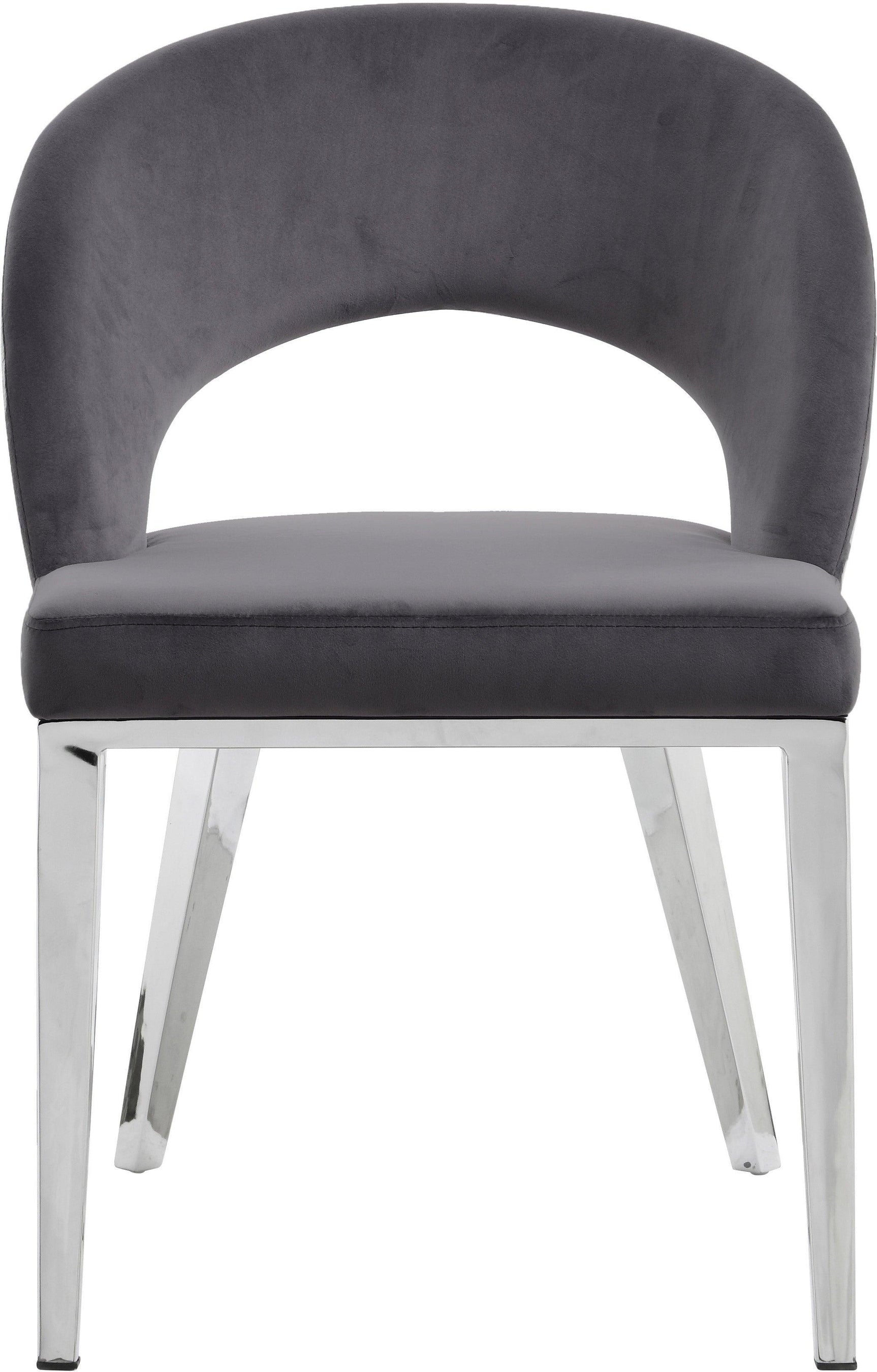 Roberto Grey Velvet Dining Chair - Ella Furniture