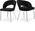 Roberto Black Velvet Dining Chair - Ella Furniture