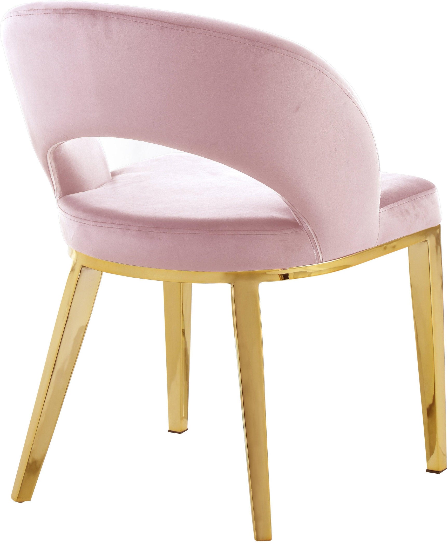 Roberto Pink Velvet Dining Chair - Ella Furniture