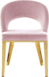 Roberto Pink Velvet Dining Chair - Ella Furniture